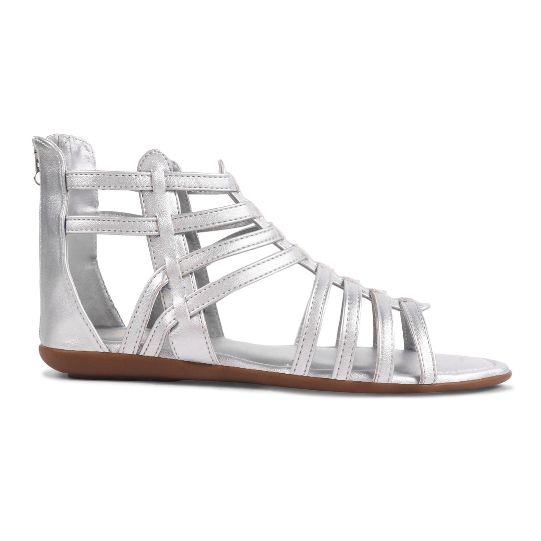 Padchin Flats Gladiator With Zip Closure For Women Sandals| High-Tops Sandal For Women
