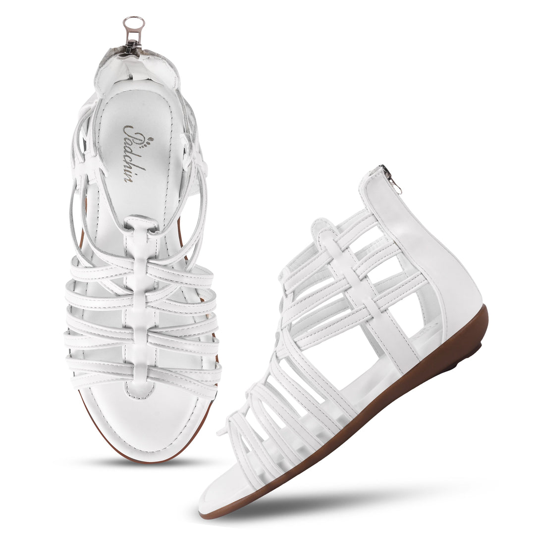 Padchin Women's Flat Gladiator Sandals | Comfortable Lightweight and Stylish Sandals