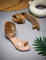 Load image into Gallery viewer, Padchin Flats Gladiator Women Sandals, Zip Closure High-Tops flatform Sandal For Ladies
