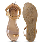 Load image into Gallery viewer, Padchin Flats Gladiator Women Sandals, Zip Closure High-Tops flatform Sandal For Ladies
