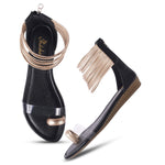 Load image into Gallery viewer, Padchin Flats Gladiator Women Sandals, Zip Closure High-Tops flatform Sandal For Ladies
