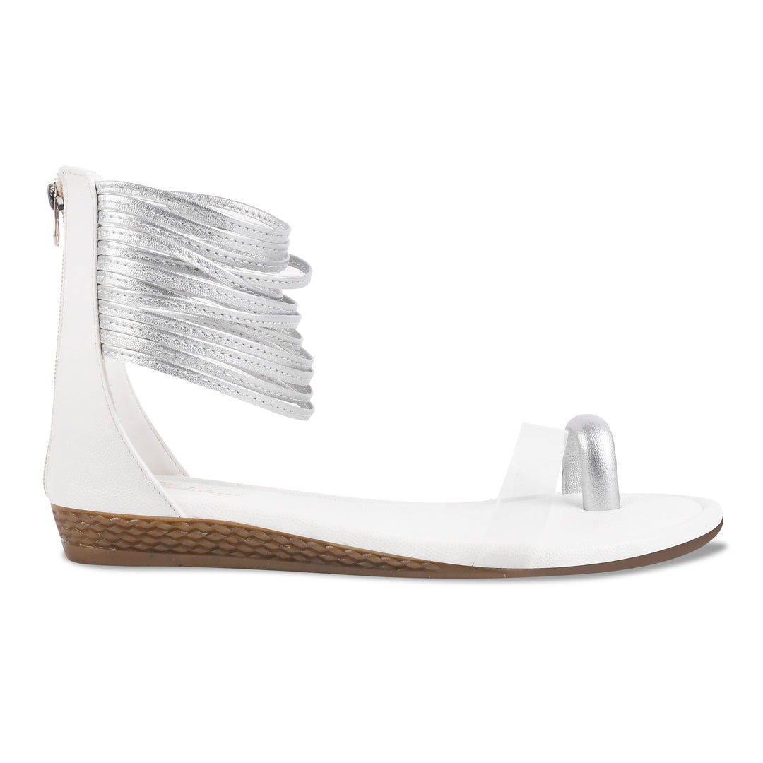 Padchin Flats Gladiator Women Sandals, Zip Closure High-Tops flatform Sandal For Ladies