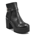 Load image into Gallery viewer, Padchin Women&#39;s Block Heel Boot | High ankle Monk Strap Tan Boots for Women
