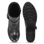 Load image into Gallery viewer, Padchin Women&#39;s Block Heel Boot | High ankle Monk Strap Tan Boots for Women
