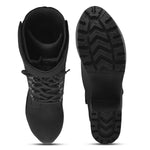 Load image into Gallery viewer, Padchin Women Block Heel Boot With Velcro Strap &amp; Lace Up Style
