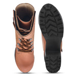 Load image into Gallery viewer, Padchin Women Block Heel Boot With Velcro Strap &amp; Lace Up Style
